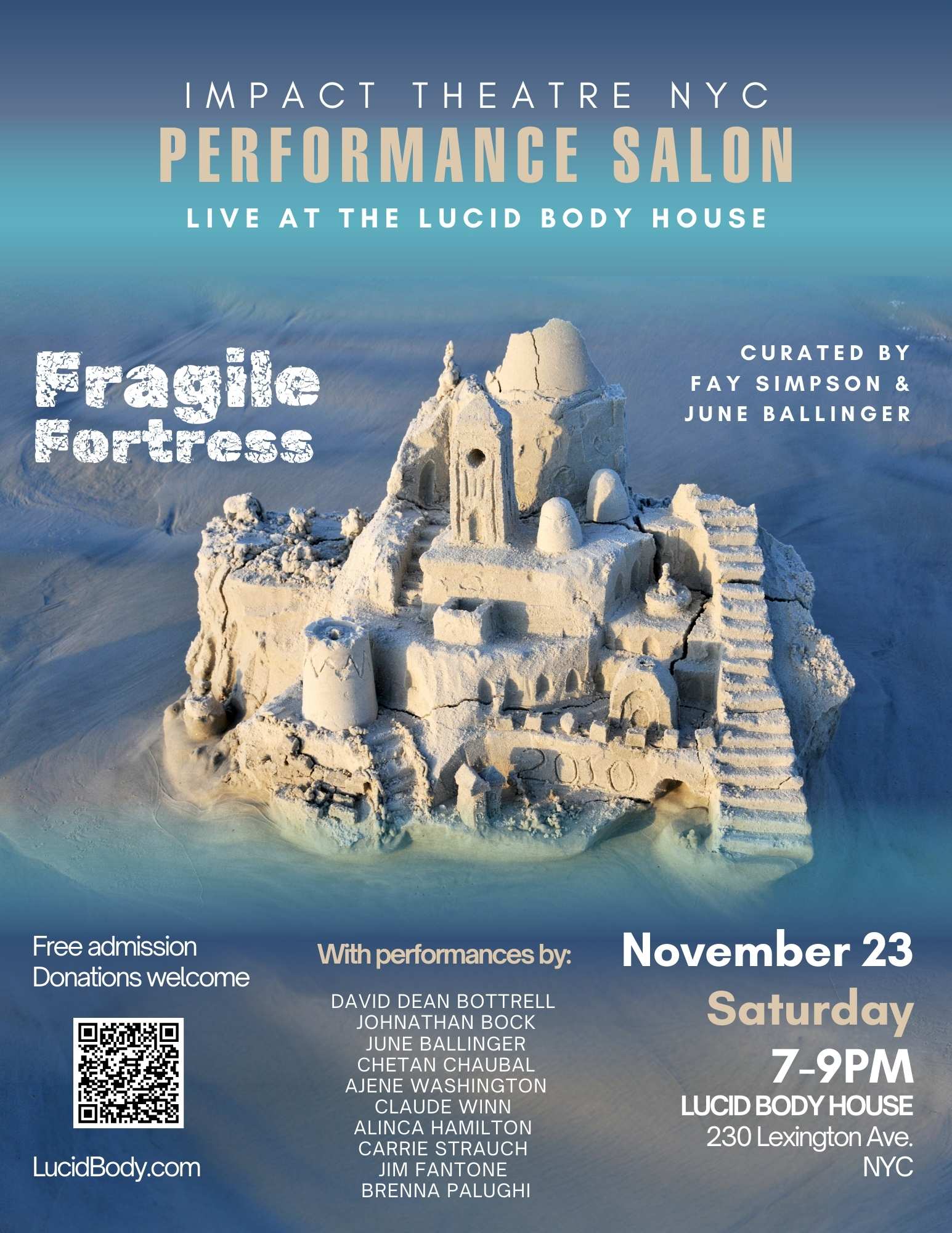 Performance Salon: Fragile Fortress - Lucid Body | Acting classes and ...